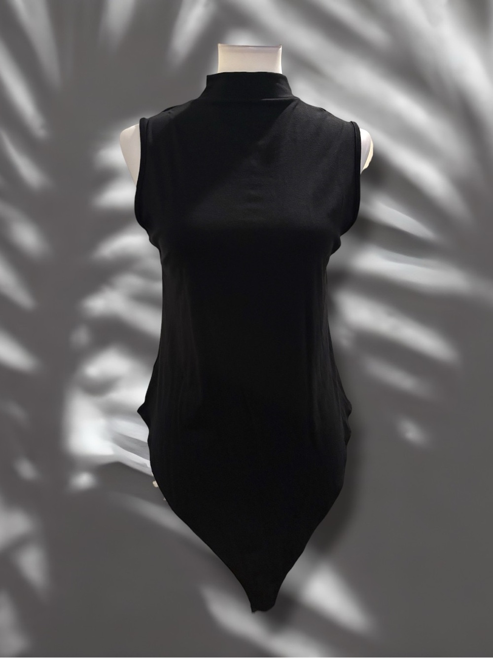 MANGOPOP Mock Neck Cutout Back Bodysuit - XXL